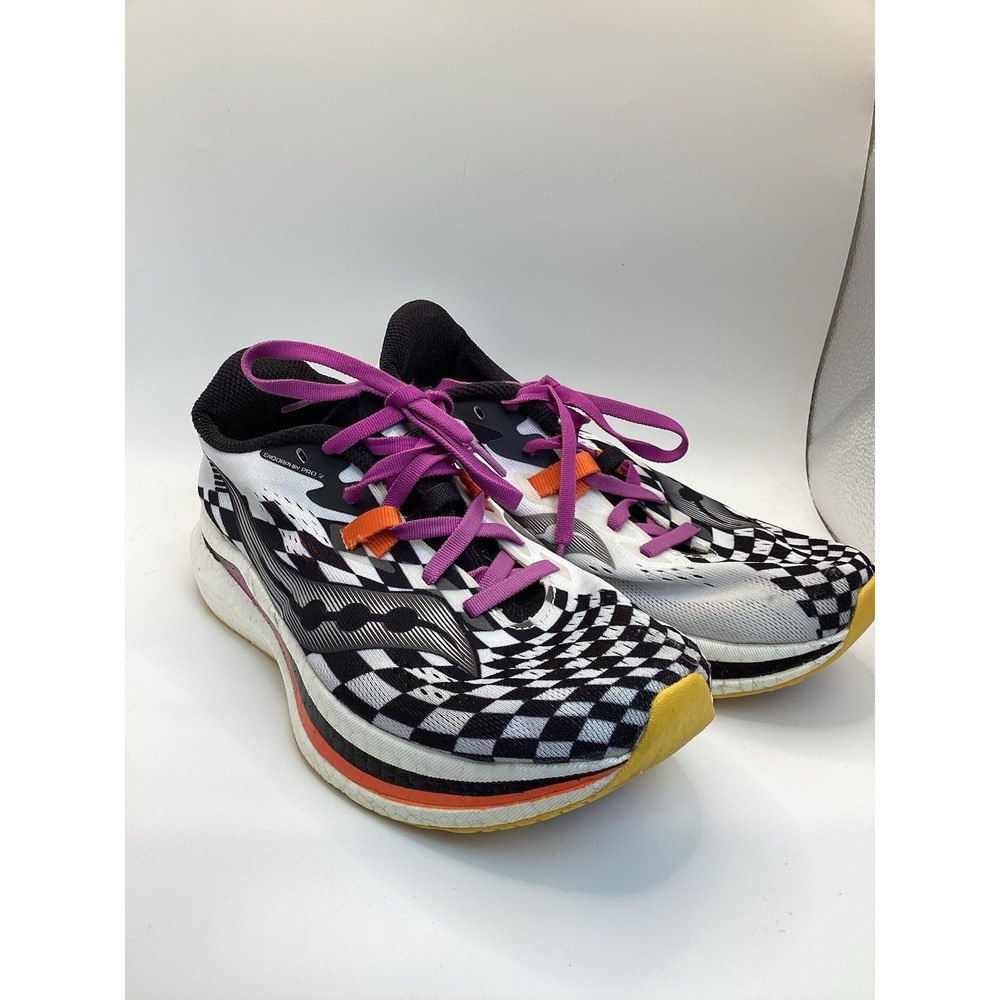 SAUCONY ENDORPHIN PRO 2 RUNNING SHOES CHECK MULTI WOMENS SIZE 8